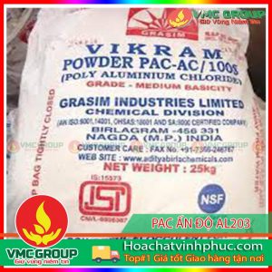 PAC ẤN ĐỘ - POLY ALUMINIUM CHLORIDE AL2O3